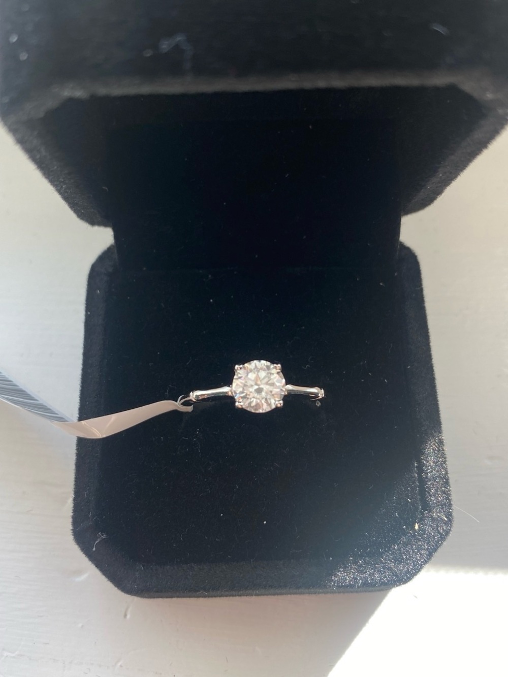 1 Carat Round Cut Moissanite Solitaire Ring Size 7.5